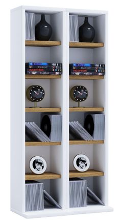 ebuy24 Ebuy24 - Soporte De Dvd De Cd De Madera Vcm Estante De Cd Con Espacio Para 204 Cd O 72 Dvd O 40-videos Dimensiones: Al. 92 X An. 42 X T. 20 Cm Estante