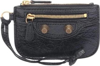 Balenciaga Pre-owned Wallets, female, Black, Size: ONE SIZE Pre-owned Leather Wallet