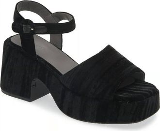 Chocolat Blu Womens Helga Sandals In Black Velvet