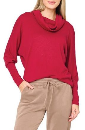 Gibsonlook Cozy Up Cowl Neck Sweater in Cranberry at Nordstrom Rack, Size Xx-Small