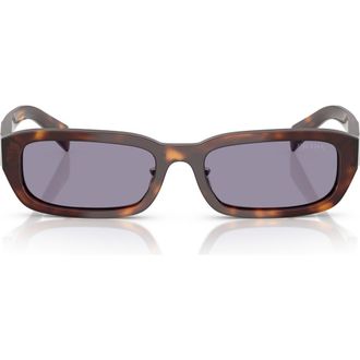 Prada 55mm Rectangular Sunglasses in Grey at Nordstrom