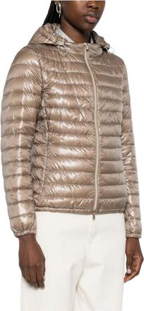 Herno Nylon Korte Donsjas - Dames - Gewatteerde jassen - Grijs - S - Nylon - Jassen