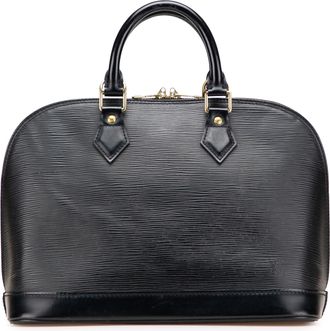 Louis Vuitton Pre-owned Womens Alma Handbag Structured Leather - Black - One Size