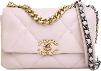 Chanel Borsa a tracolla Lambskin media 19 Flap 2021-2025 - Rosa