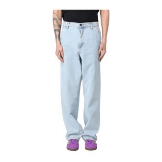 Carhartt Work in Progress Carhartt Wip, Straight Jeans, male, Blue, Size: W36 Light Wash Carpenter Pants for Men