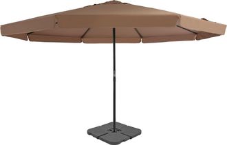 vidaXL Vidaxl - Sombrilla De Jard&iacute;n Con Base Port&aacute;til Gris Taupe