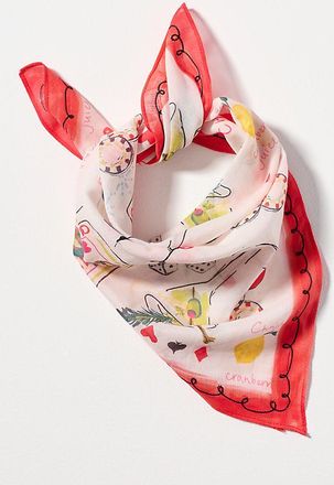 Maeve Holiday Printed Bandana Scarf