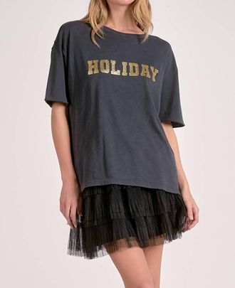 Elan Holiday Tee In Black