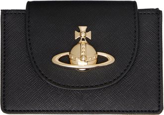 【Vivienne Westwood】Flat Card Holder ★正品★追跡可能★ Flat Card Holder - Vivienne Westwood - Leather - Black