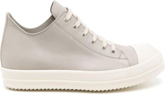 Rick Owens low-top leather sneakers - men - Calf Leather/Rubber/Calf Leather - 46 - Grey