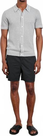 Rails Vernon Short Sleeve Button Down Shirt In Grey Melange