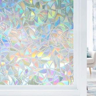 OEM Pellicola Elettrostatica Per Finestre Con Effetto Arcobaleno, Pellicola Decorativa Per Finestre, Protezione Uv 3d, 45x200cm