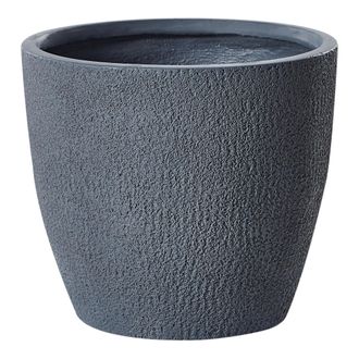 Beliani Maceta De Mezcla De Arcilla Gris Claro 46 Cm Fibra Arcilla Resistente Kannia
