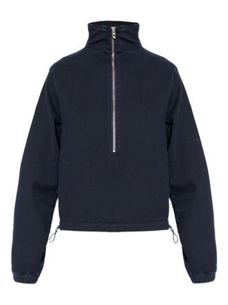 Diesel zip funnel-neck sweater - Blue