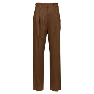 Blaz&eacute; Milano Renard Fox Trousers - female - Blaz&eacute; Milano - Straight Trousers - Brown - S - Trousers