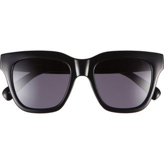 Kurt Geiger 53mm Square Sunglasses in Solid Black at Nordstrom Rack