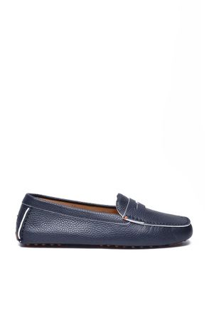 Santoni Hammered Loafer - Blue