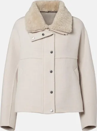 Brunello Cucinelli Giacca in lana e cashmere con shearling