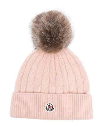 Moncler tricot beanie - women - Modacrylic/Cashmere/Virgin Wool/Polyester - One Size - Pink