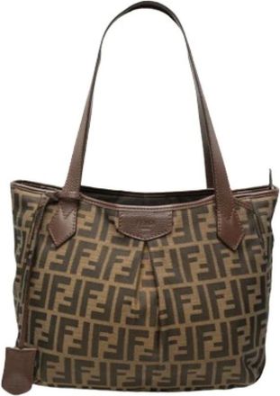 Fendi Pre-owned Handbags, female, Brown, Size: ONE SIZE Pre-owned Vintage Tote Bag