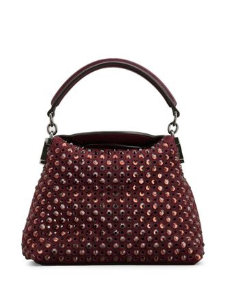 Tod's logo-plaque leather tote bag - Red