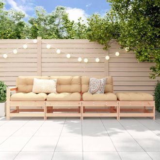 vidaXL Juego De Muebles De Jard&iacute;n 4 Piezas Madera Maciza De Pino Vidaxl