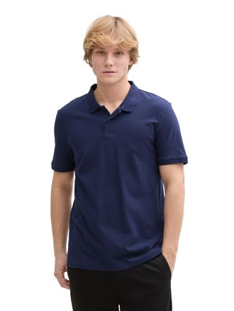 Tom Tailor Denim Poloshirt TOM TAILOR DENIM, Herren, Gr. XXL, blau (dunkelblauberry), Piqu&eacute;, Obermaterial: 100% Baumwolle, unifarben, regular fit taillenbedeckt, gerad