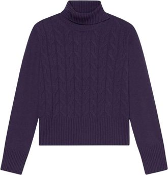 Brooks Brothers Su&eacute;ter de cuello alto con tejido de ochos - Knitwear - Mujer - P&uacute;rpura - XS