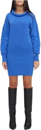 Federica Tosi Jurken - Dames - Kleedjes - Blauw - S - Wol - Kleedjes
