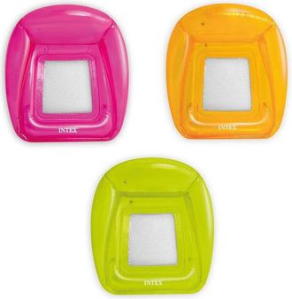 Trade Shop Trade Shop - Sill&oacute;n Inflable Transparente Con Una Red De 104x102cm En Red Color Surtido 56802