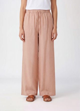 Roberto Collina Pantaloni palazzo in cotone e seta a righe