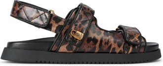 Kurt Geiger Womens Leather Kgl Brixton Lock Sandal Sandals - Brown - Size UK 6