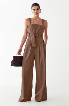 Willa Annika Jumpsuit in Mocha at Nordstrom, Size 14