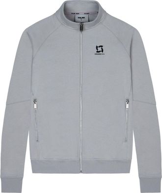 Team Wang logo-print zipped track jacket - women - Cotton - 0 - Grey