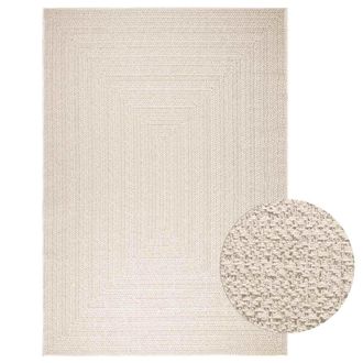 Berkfield Home Rug ZIZUR Cream 200x290 cm Jute Look Indoor & Outdoor | Size: Medium