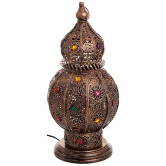 Wanderlust Deco L&aacute;mpara de metal cristal acrilico de colores 23x23x49.5h cm