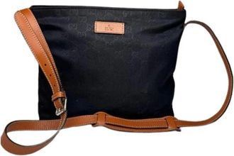 Gucci Pre-owned Vintage Cross Body Bag - Dames - Vintage Schoudertas - Zwart - ONE Size - Leer - Vintage