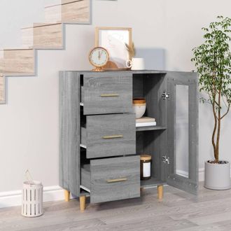Berkfield Home Sideboard Grey Sonoma 69, 5x34x90 cm Engineered Wood | Size: 5 x 34 x 90 cm