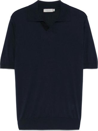 Canali T-shirt con colletto polo - Blu
