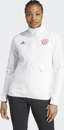 adidas adidas Performance Womens FC Bayern Anthem Jacket - White Cotton - Size X-Large