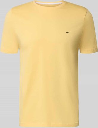 Fynch-Hatton Fynch-Hatton T-Shirt mit Rundhalsausschnitt und Label-Stitching in GELB, Gr&ouml;&szlig;e 3XL