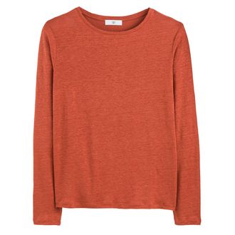 La Redoute Collections T-shirt in zuiver linnen, ronde hals