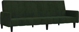 vidaXL Sof&aacute; Cama De 2 Plazas Terciopelo Verde Oscuro Vidaxl