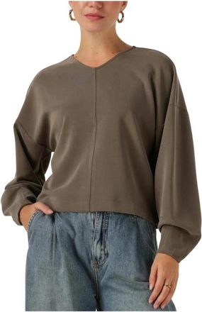 Summum Jersey Washed Modal Scuba Trui - Dames - Blouses - Groen - XS - Overhemden