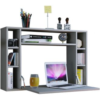 ebuy24 Vcm Tavolo da computer appeso Tavolo pieghevole Scrivania da parete Dimensioni ca. a. 60 x l. 90 x t. 20 cm Scrivania - Wandila (Grigio)