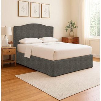 Dmora Cama Individual Eccles, Desenfundable, Hecho En Italia, Gris Tortora