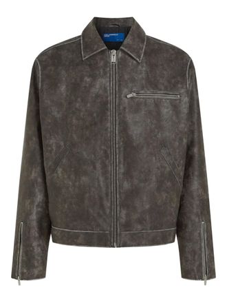 Karl Lagerfeld zip jacket - men - Polyurethane - S - Grey
