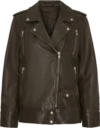 Notyz Giacca Biker Oversize - - Jackets - Donna - Marrone - M