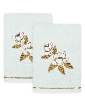 Linum Home Textiles Maggie 2Pc Embellished Turkish Cotton Hand Towel Set