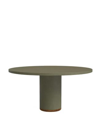 Hannun Mesa de exterior de microcemento en color verde oliva 150 cm